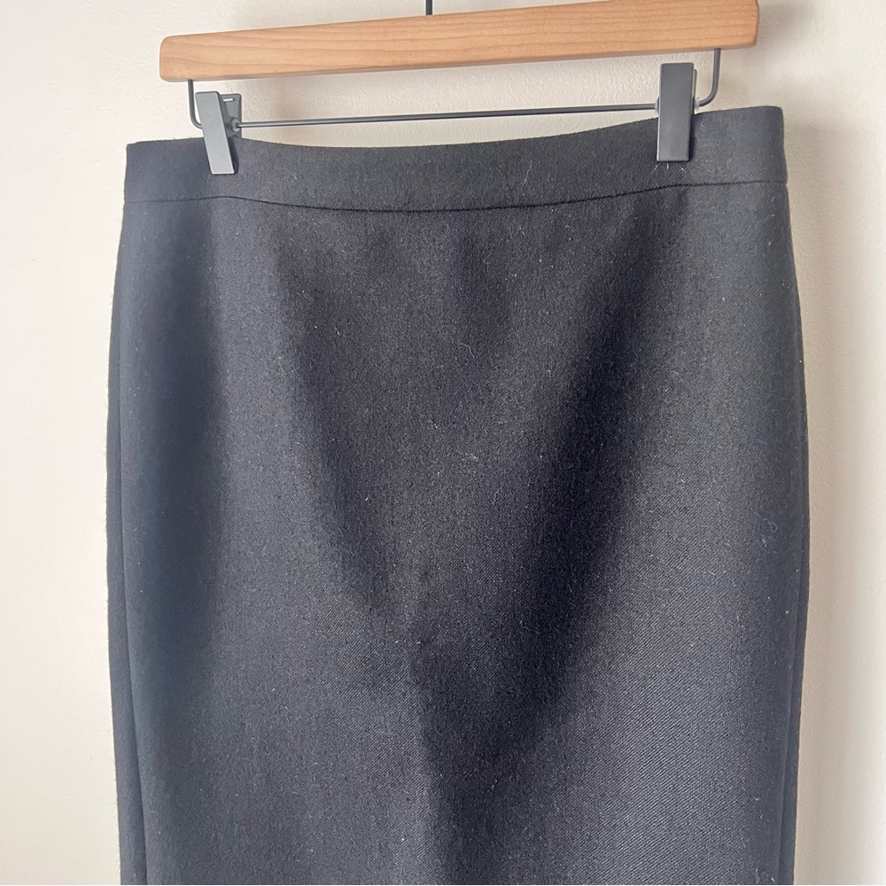 J. Crew Black Wool No. 2 Pencil Skirt - Picture 3 of 8